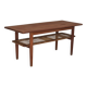 1970s, Scandinavian coffee table, original condition, teak wood, rattan.