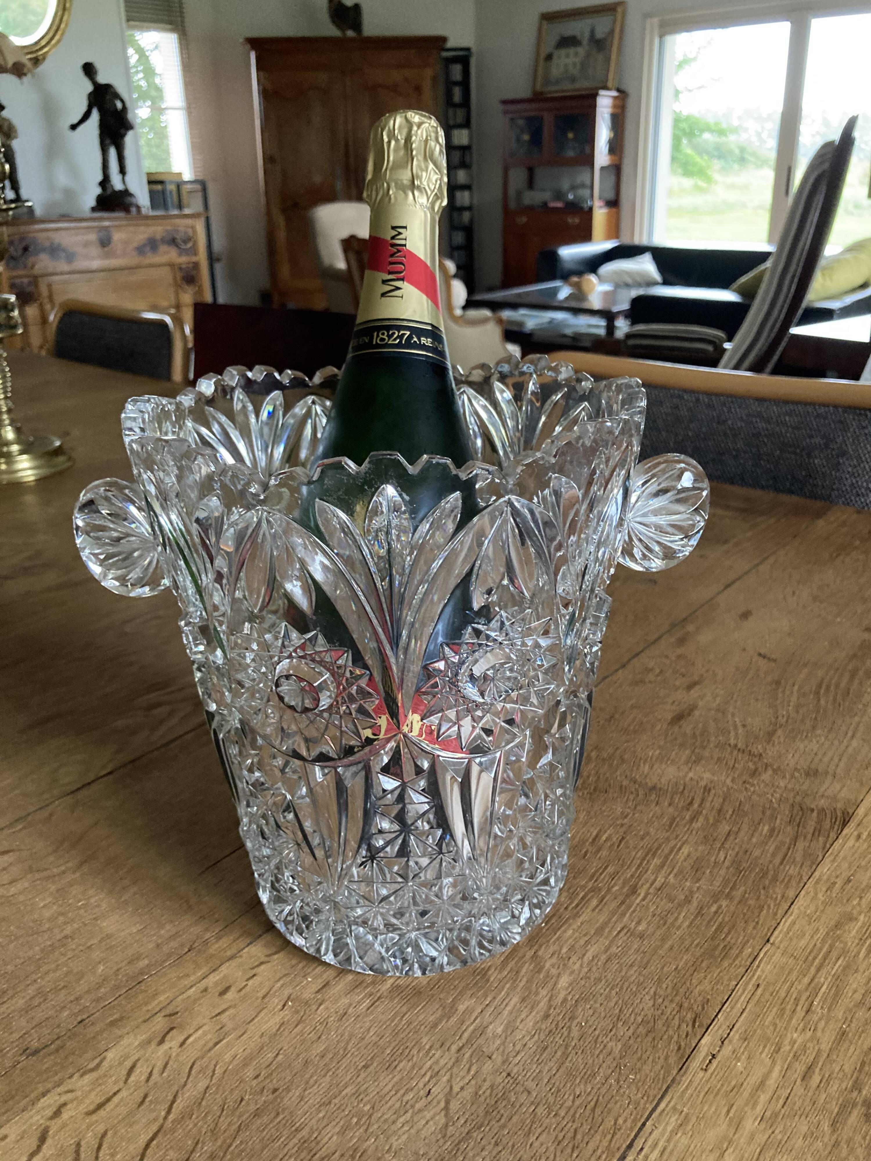 Crystal champagne ice bucket