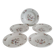 Lot de 5 assiettes creuses "oiseau de paradis" Sarreguemines