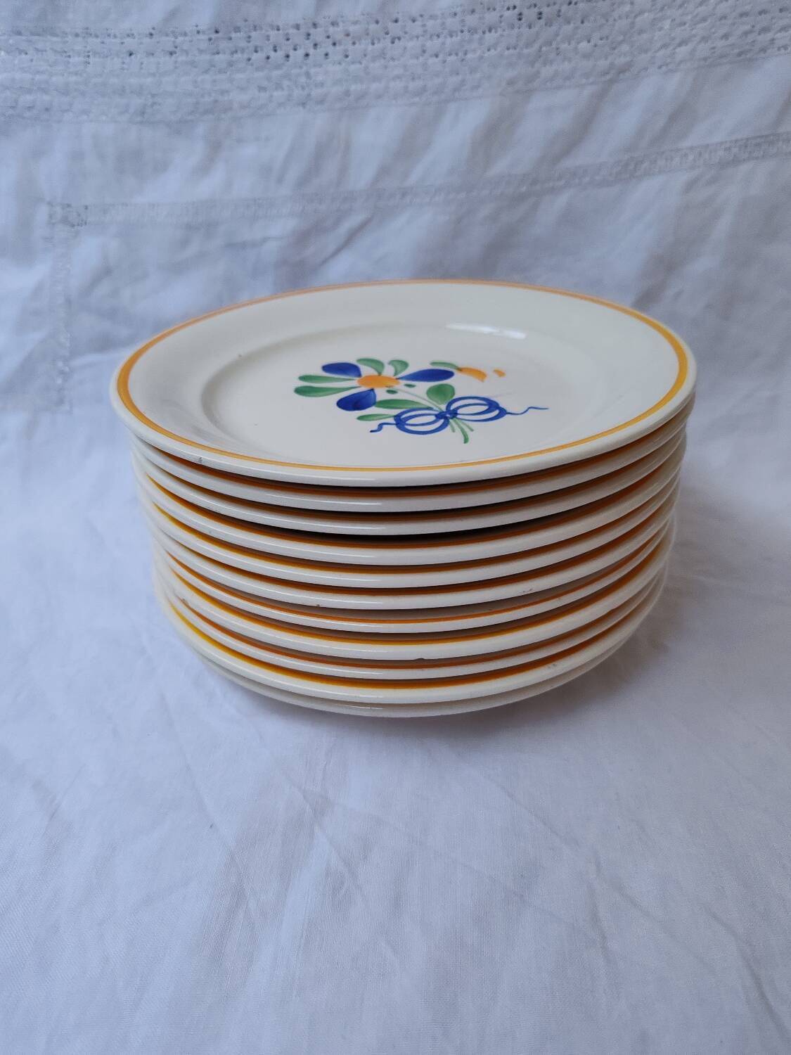 Floral decoration dessert plates