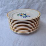 Floral decoration dessert plates