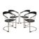 Set of four chairs, Italian design, 1980s, production: Italy
