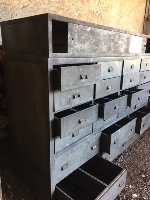 Furniture of trade old metal and wood industrial style