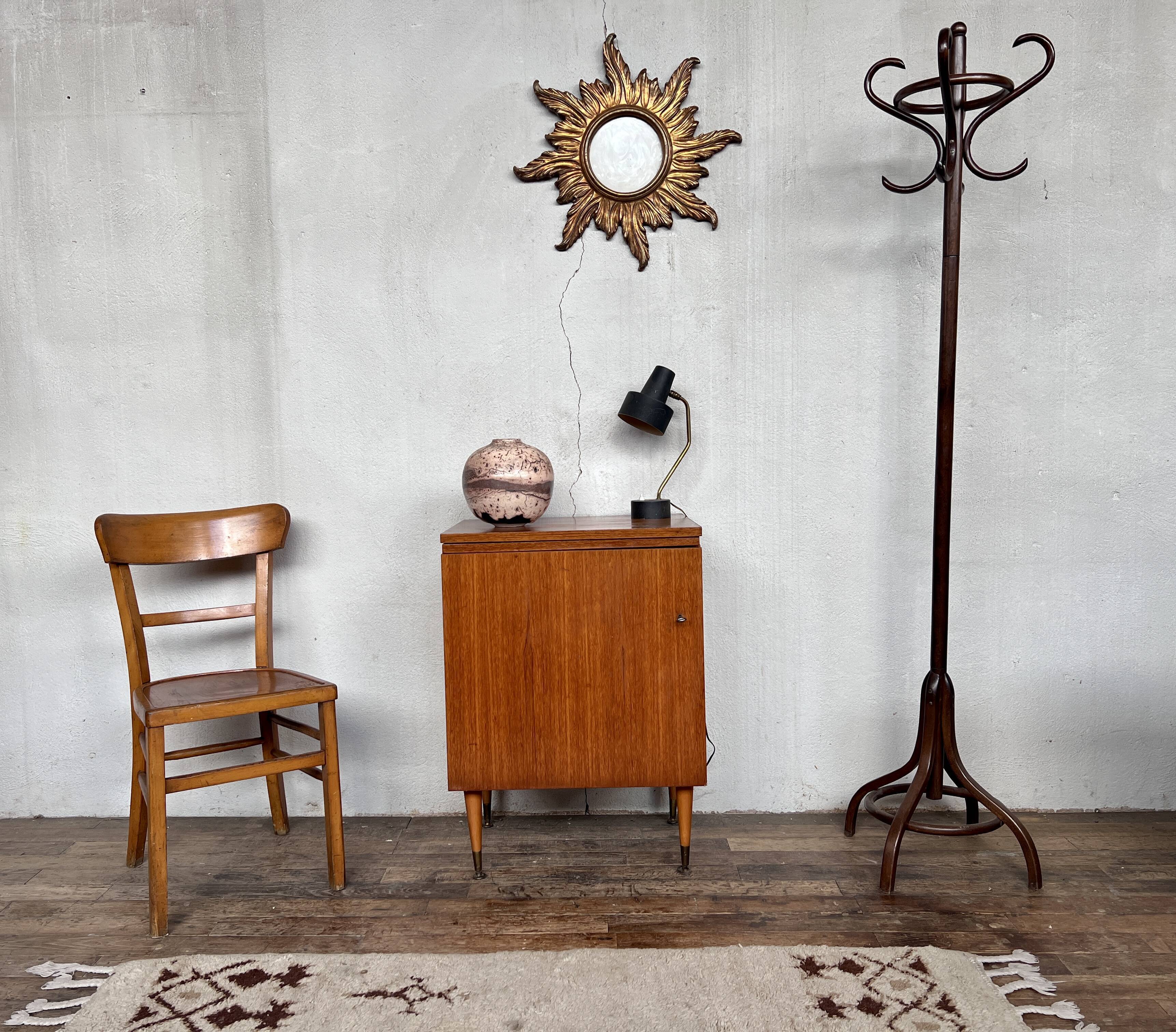 Meuble bar vintage en teck 1960