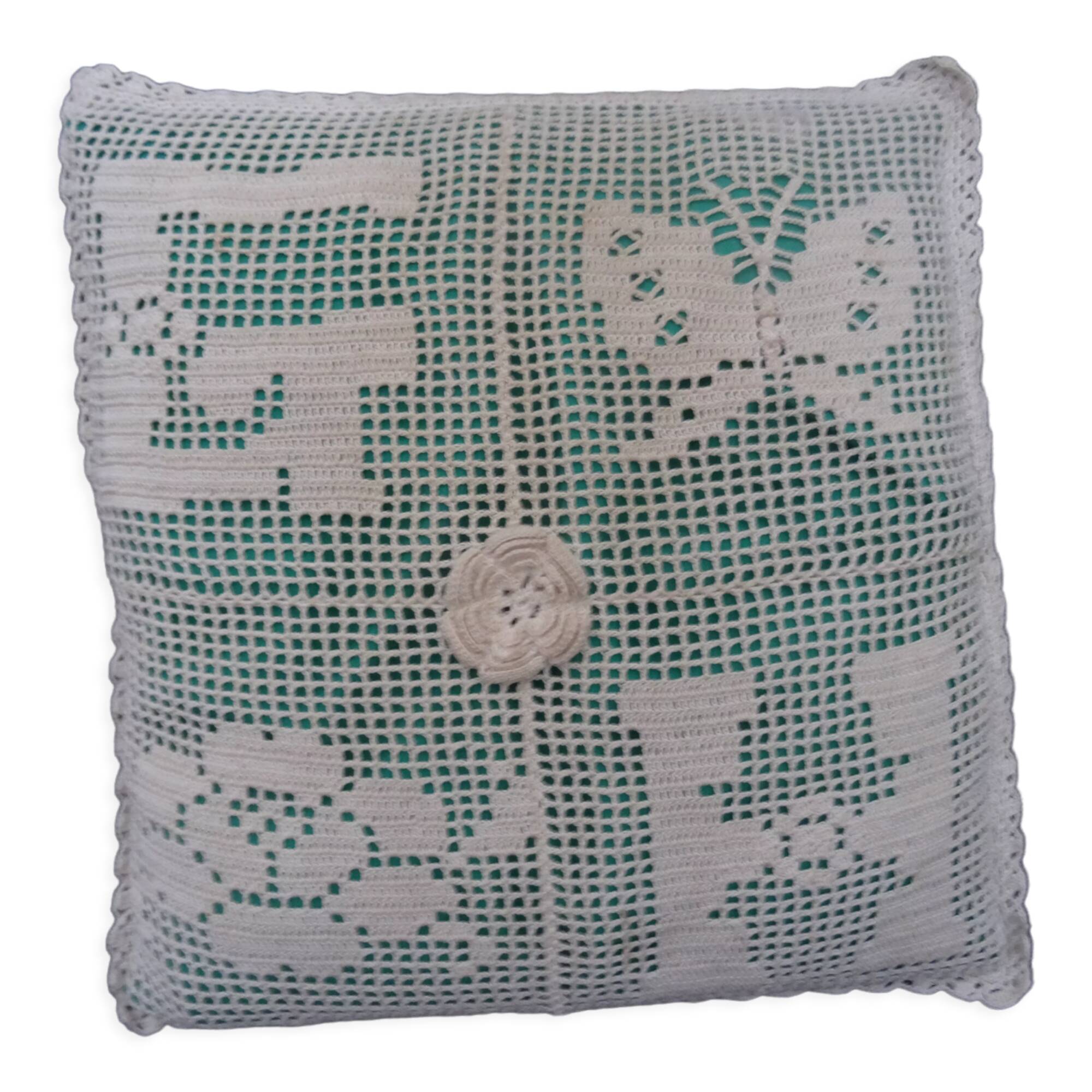 Vintage crochet cushion