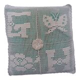 Vintage crochet cushion