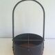 Leather wall magazine rack. In the style of Jacques Adnet.