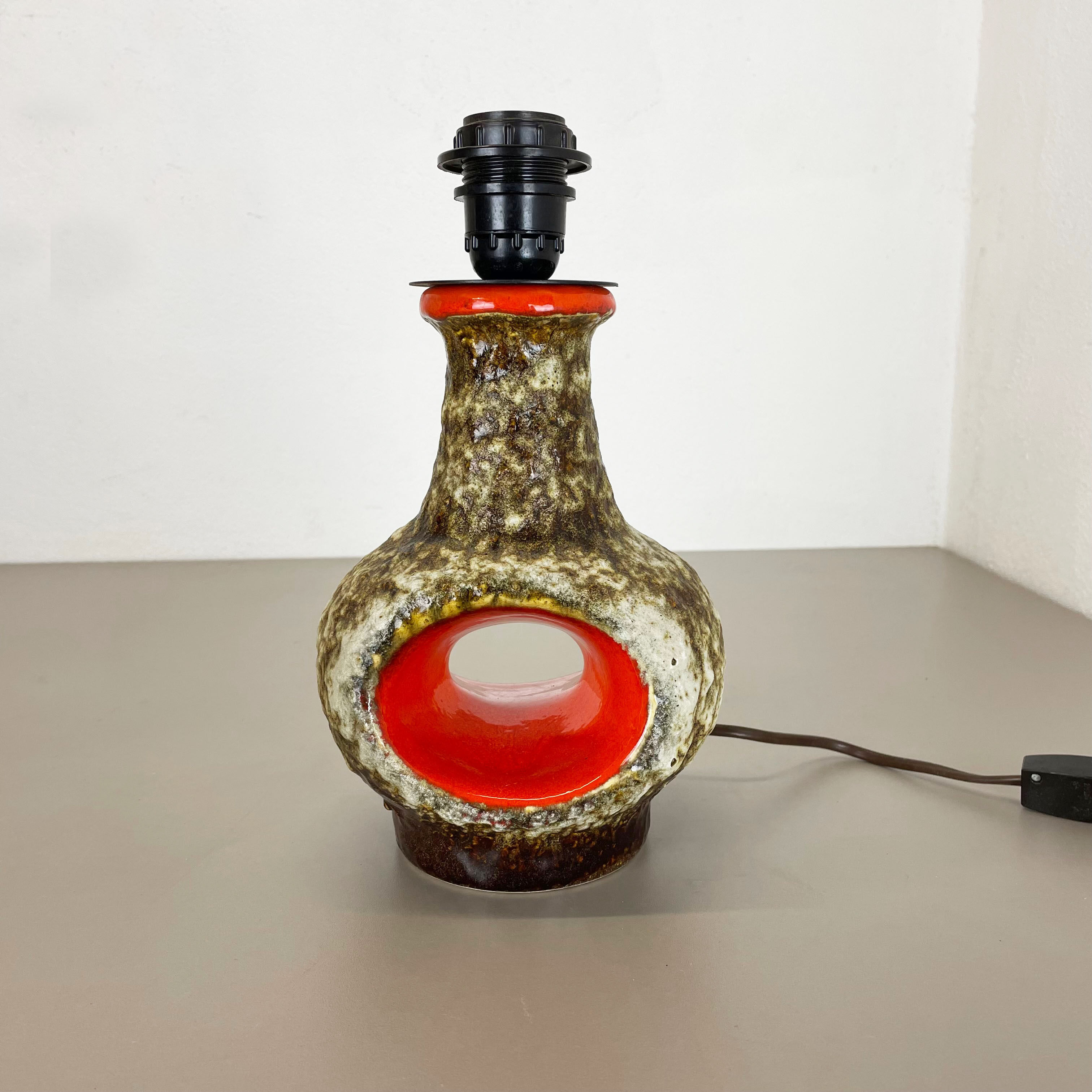 Rare Fat Lava Ceramic Pottery Table Light by Dümler and Breiden, Germany, 1970s