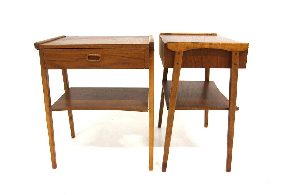 2 Scandinavian teak bedside tables, Sweden, 1960