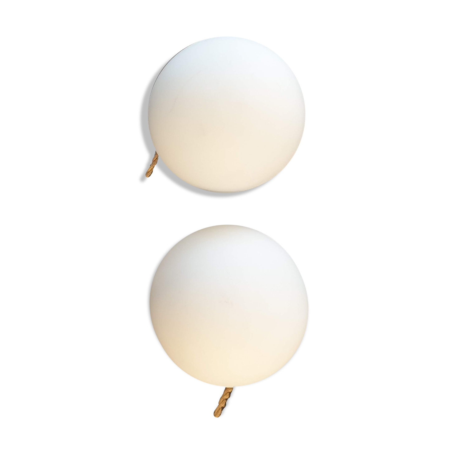 2 vintage ball lamps