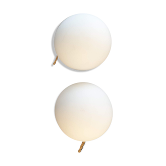 2 vintage ball lamps