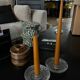 Glass candle holders