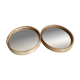 Rattan mirror duo, 30 cm