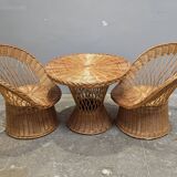 3-piece rattan lounge set