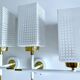 Pair of vintage architectural wall lights, 1960s