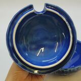 Sarreguemines jam bowl covered sugar in slip majolica cherries