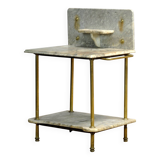 Antique brass and marble washbasin, circa 1880