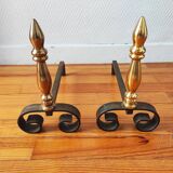 Vintage pair of andirons