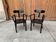 Pair of Art Deco chairs in black lacquered wood by Lajos Kozma, 1920s
