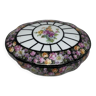 Bonbonnière boite bijoux porcelaine motif floral roses art déco