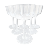 6 wine glasses light blown crystal