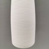 Hanging lamps in handmade/mouth-blown white Murano glass, Italy 1990s