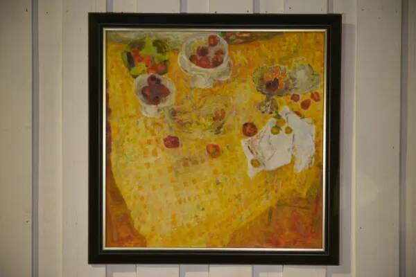 Oil painting on canvas still life post-impressionist The Cherries by L. Thuillier 2000