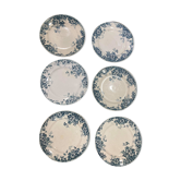 Lot of 6 plates in Terre de Fer Saint Amand - Marie-Louise model hamage