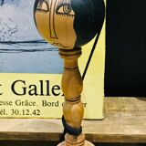 Bilboquet silhouette old woman