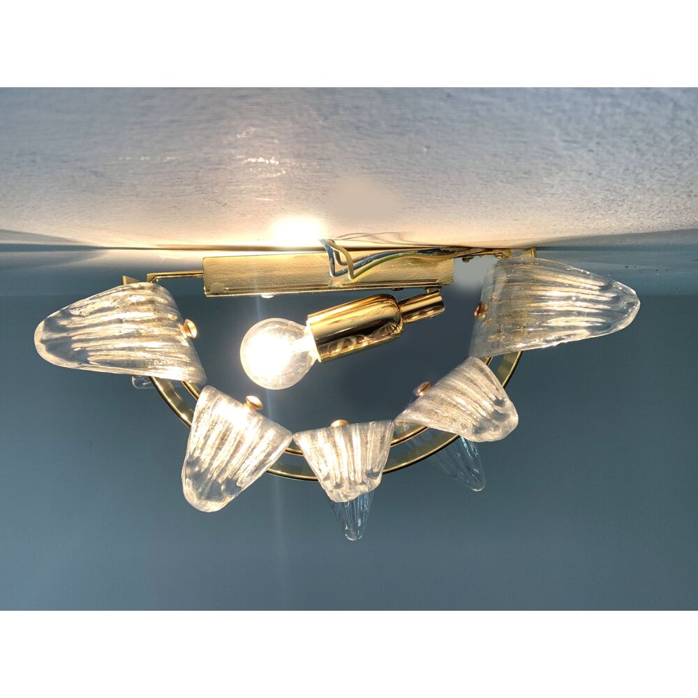 Ring “palmette” murano glass wall sconce