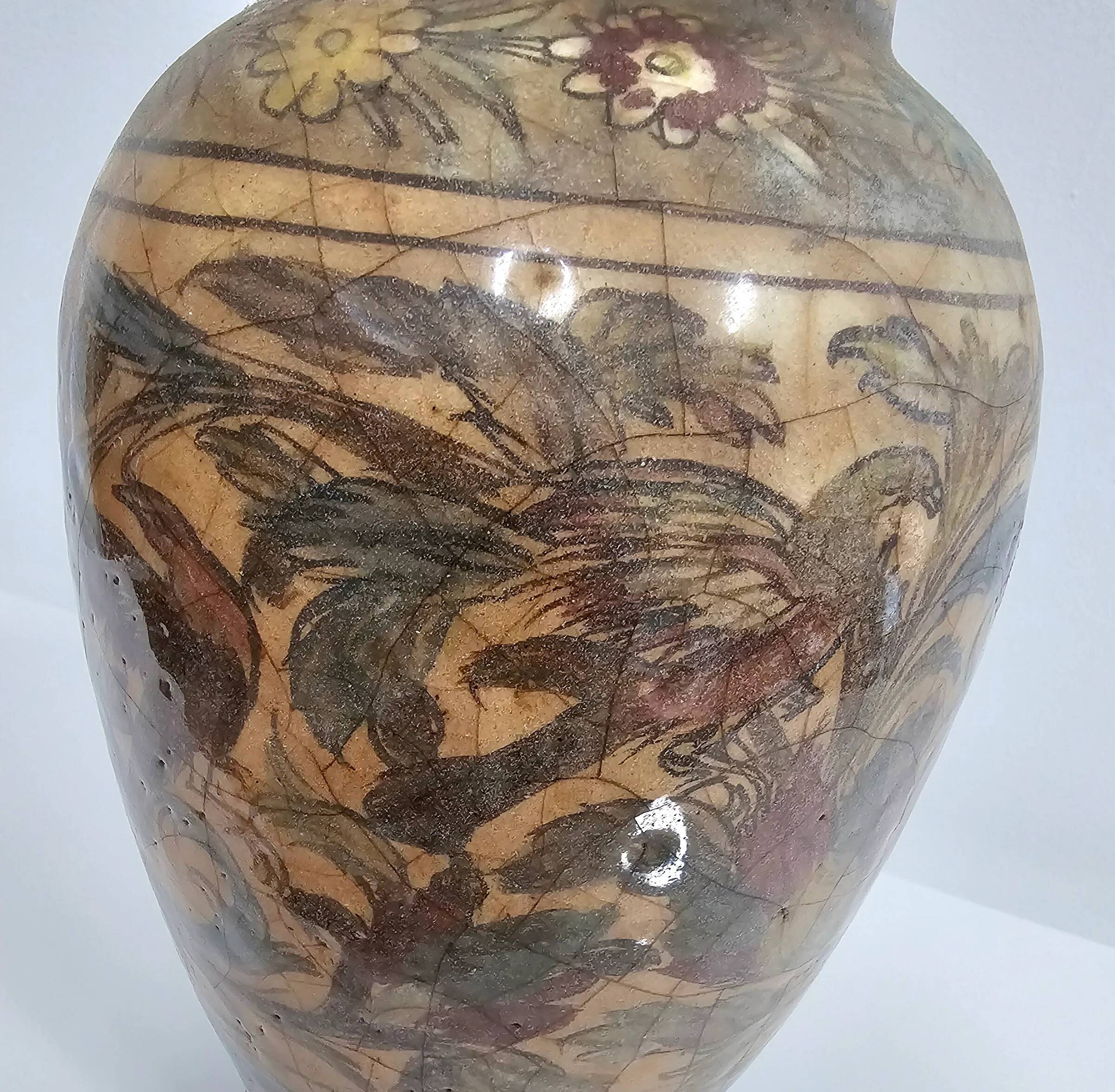 Early 20th century Persian Qajar dynasty pottery vases / bowl / bottle / 1900s