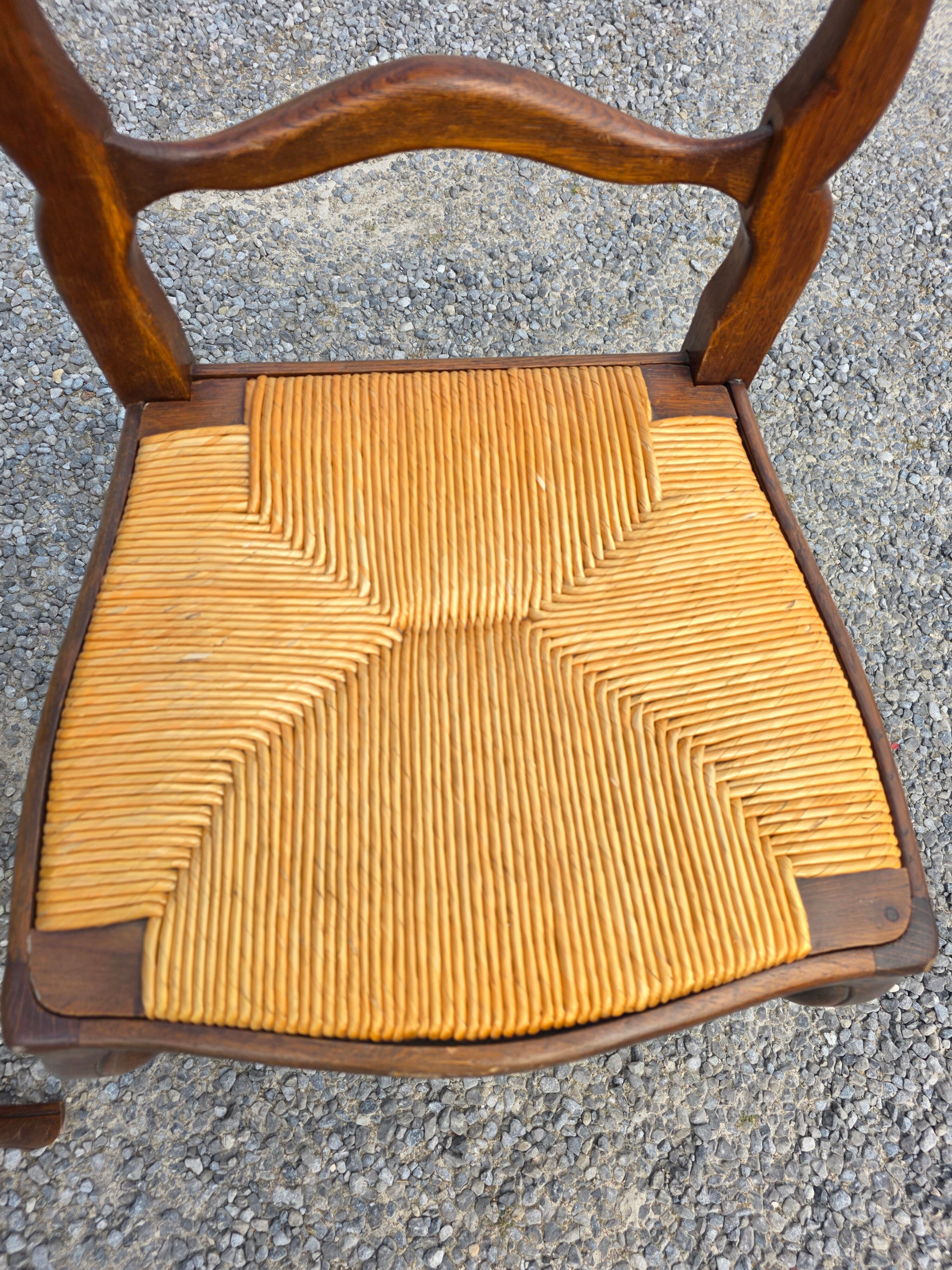 4 Louis XV style chairs in solid oak