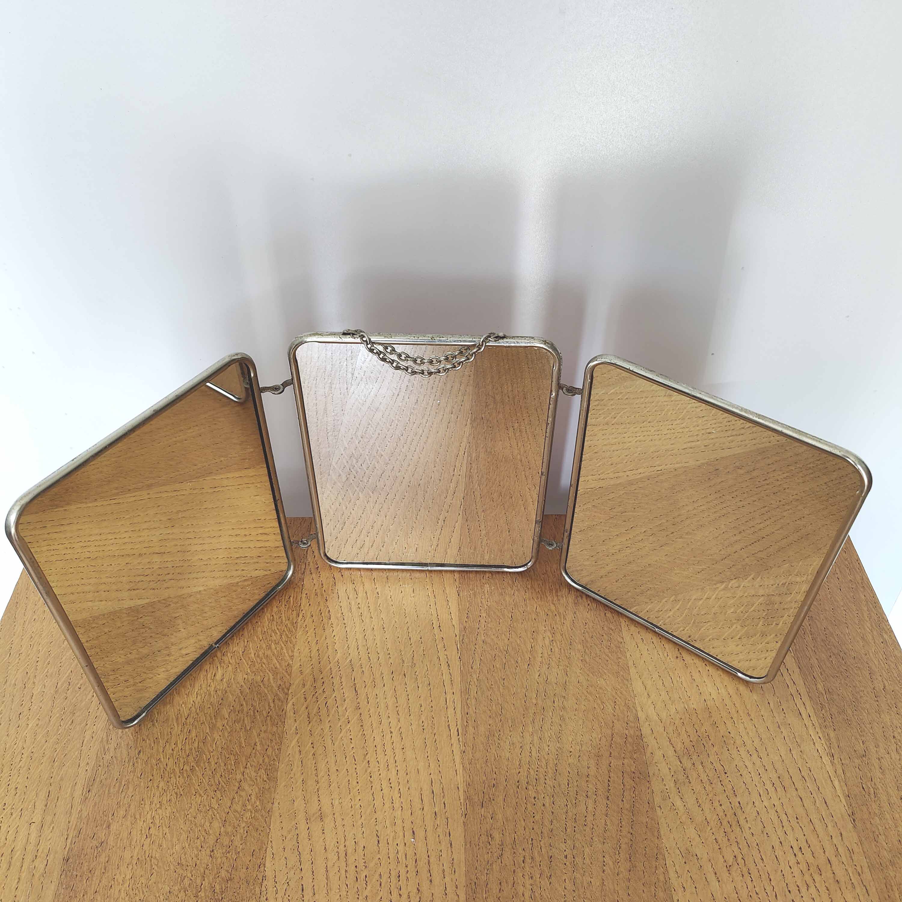 Triple barber mirror 57x27cm