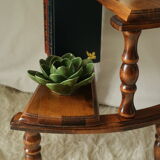 Vintage Beech Library Staircase Shelf