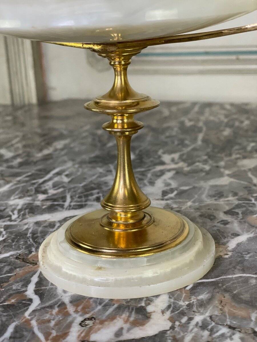 Pair of onyx and gilt bronze cups circa 1880