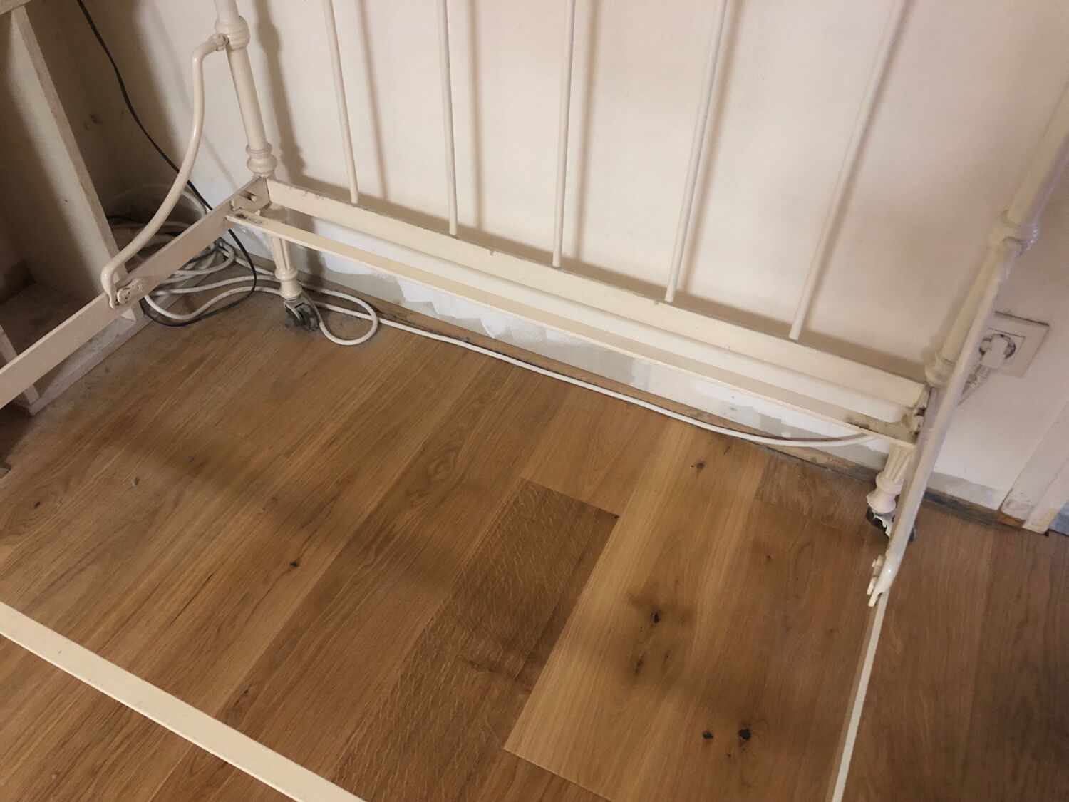 Old wrought iron bed