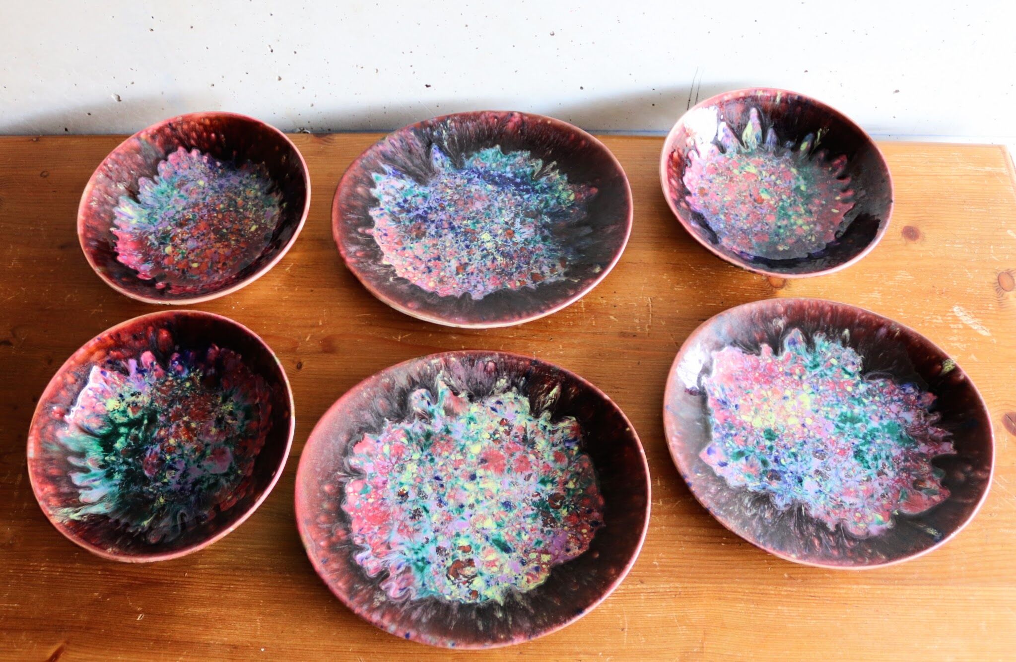 6 Morvan ceramic plates