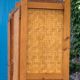 Bamboo cabinet woven and modular pine vintage 1960