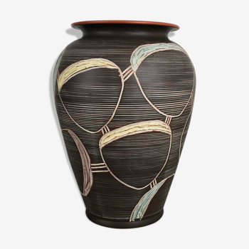 Abstract ceramic pottery vase by Sawa Franz Schwaderlapp, Germany, 1950s