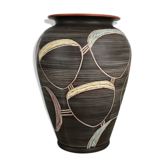 Abstract ceramic pottery vase by Sawa Franz Schwaderlapp, Germany, 1950s