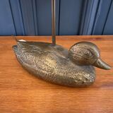 Lampe en bronze à décor de canard 1960