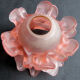 Art Deco lamp tulip in pink glass paste: Flower with 18 petals