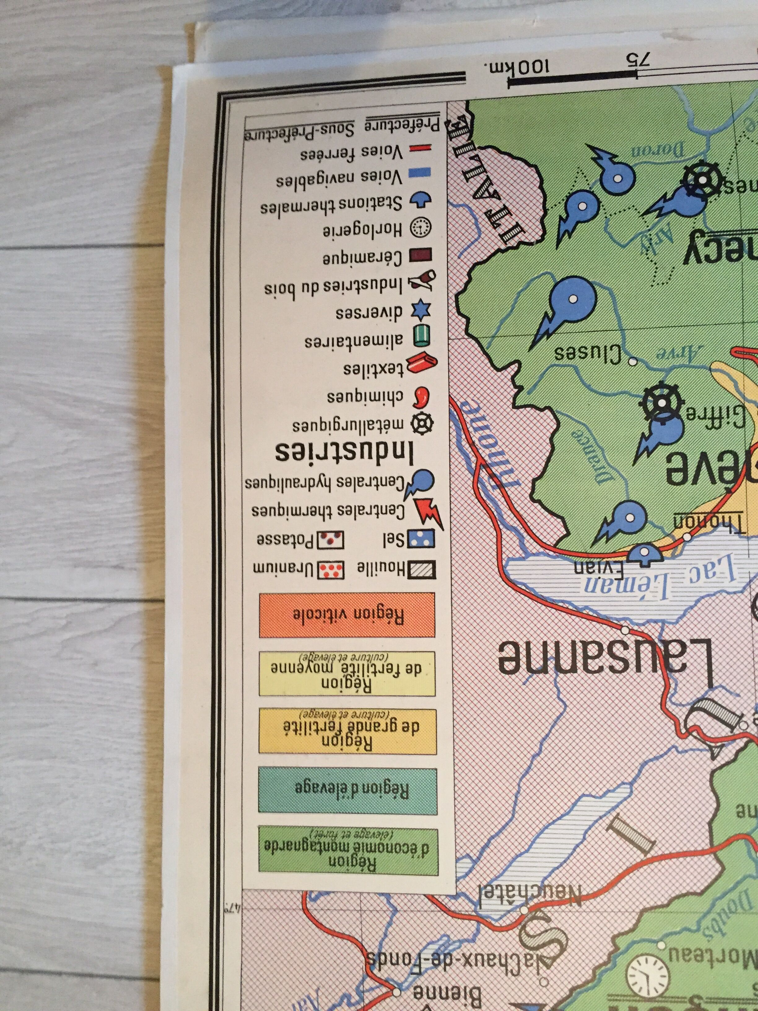 Carte d’école Bourgogne et Jura