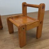 Baumann children's pine desk and chair, 1970