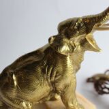 Bronze elephant lamp