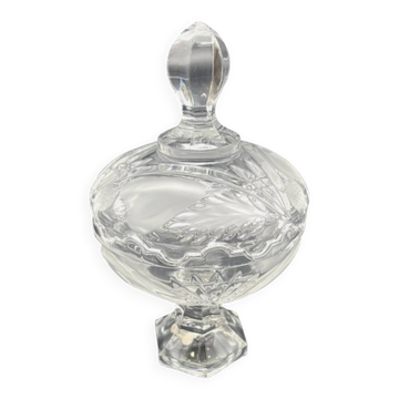 Paris crystal candy box on stand with leaf and fruit decor - 637001