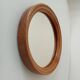 Vintage round wooden mirror