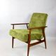 Fauteuil Fox Vintage Vert Olive, 1970s