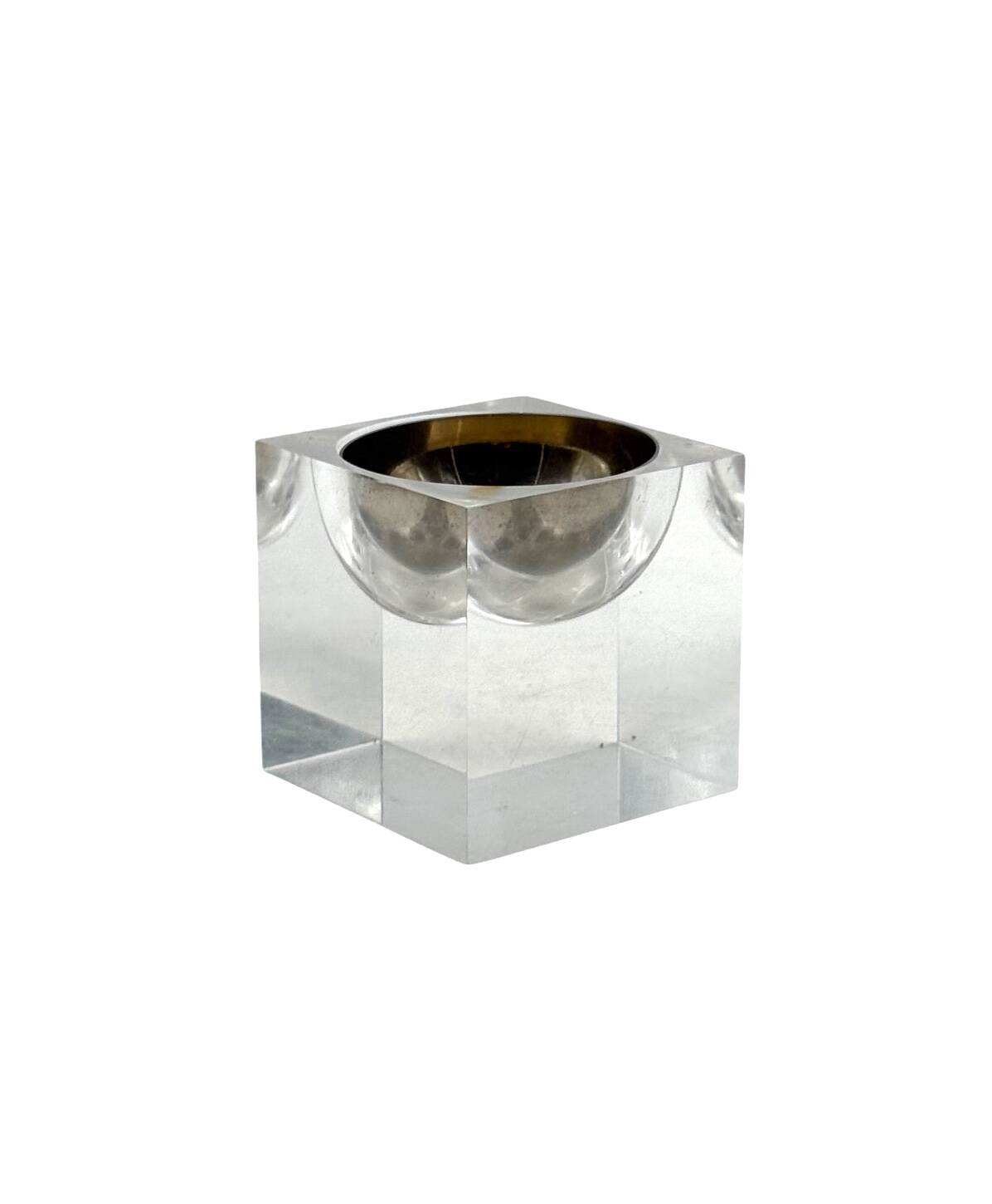 Space age clear lucite ashtray, Italy 1970s