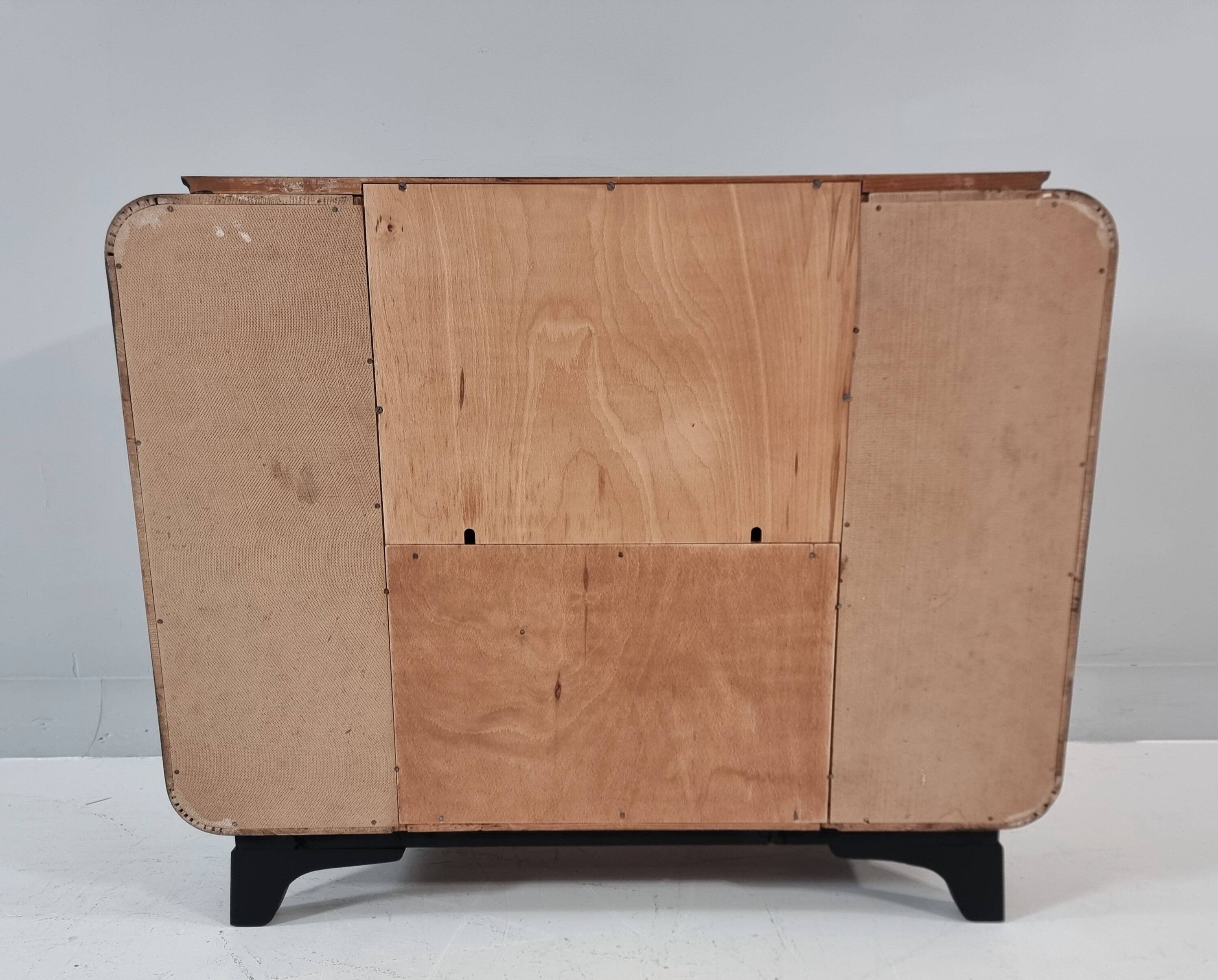 Art Deco Bar Cabinet  by Jindrich Halabala for Up Závody, 1940s.